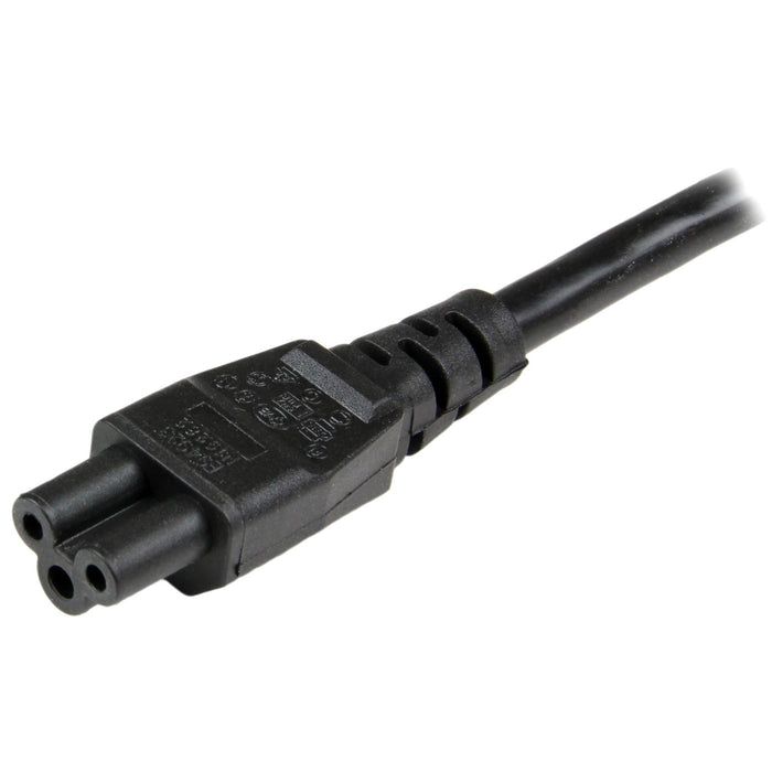 StarTech.com 2m (6ft) Laptop Power Cord, EU Schuko to C5, 2.5A 250V, 18AWG, Notebook / Laptop Replacement AC Cord, Power Brick Cord, Laptop Charger Cable, Clover Leaf/Mickey Mouse Power Cord, 2 m, CEE7/7, C5 coupler, 250 V, 2.5 A