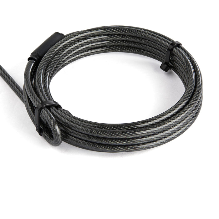 StarTech.com 6.6ft (2m) Laptop Cable Lock - Nano Slot Compatible 4 Digit Combination Security Cable Lock - Anti-Theft Vinyl Coated Steel Cable Lock for Nano Slot Computer/Device - TAA, 2 m, Kensington, Combination lock, Black, Stainless steel