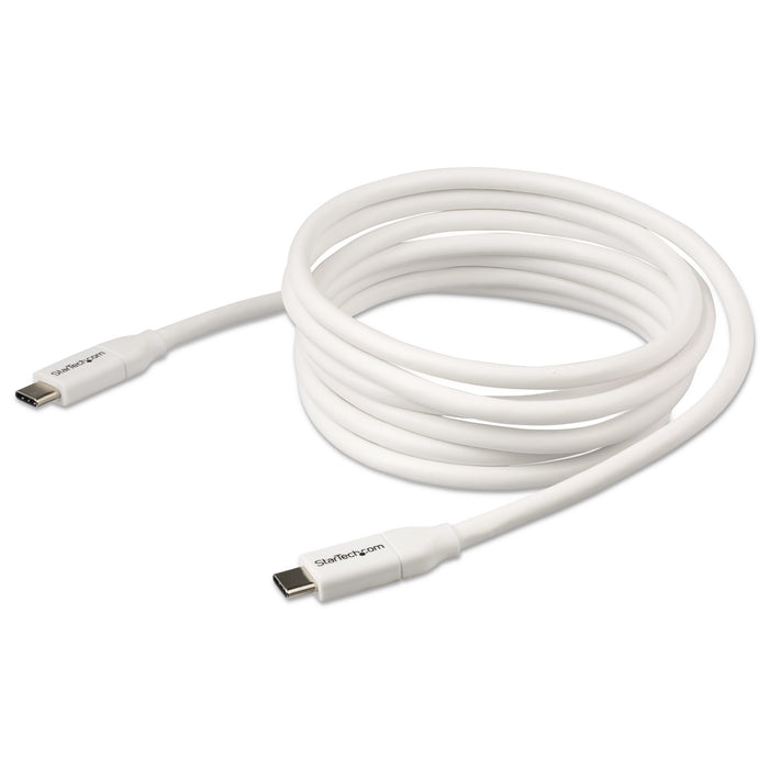 StarTech.com 6.6ft (2m) USB-C Fast Charging Cable, Charge & Sync, 100W (5A) PD, USB 2.0, USB-IF Certified - White USB C Charging Cord, 2 m, USB C, USB C, USB 2.0, 0.48 Gbit/s, White