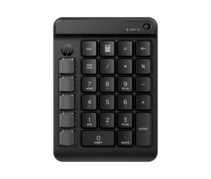 HP 430 Programmable Wireless Keypad, Wireless, Bluetooth, Black