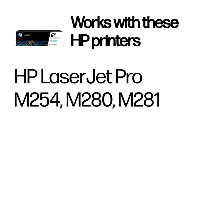 HP 203X High Yield Black Original LaserJet Toner Cartridge, 3200 pages, Black, 1 pc(s)