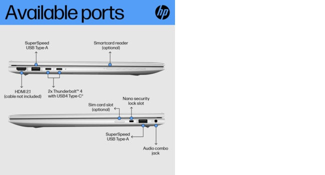 HP EliteBook 840 G10, Intel® Core™ i7, 35.6 cm (14"), 1920 x 1200 pixels, 16 GB, 512 GB, Windows 11 Pro