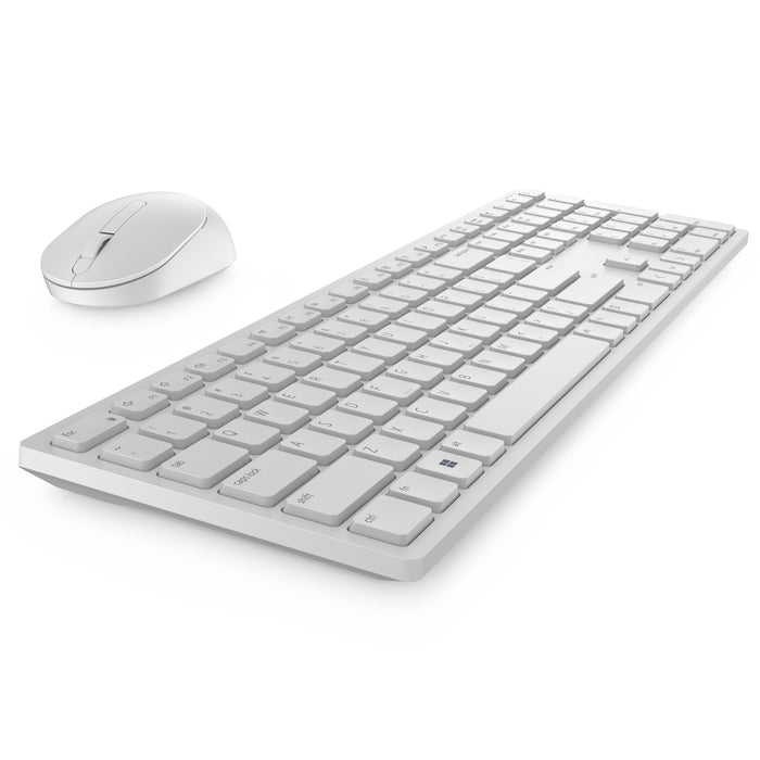 DELL Pro Keyboard and Mouse - KM5221W - US International (QWERTY) - White, Wireless, RF Wireless, Plunger key switch, QWERTY, White, Mouse included