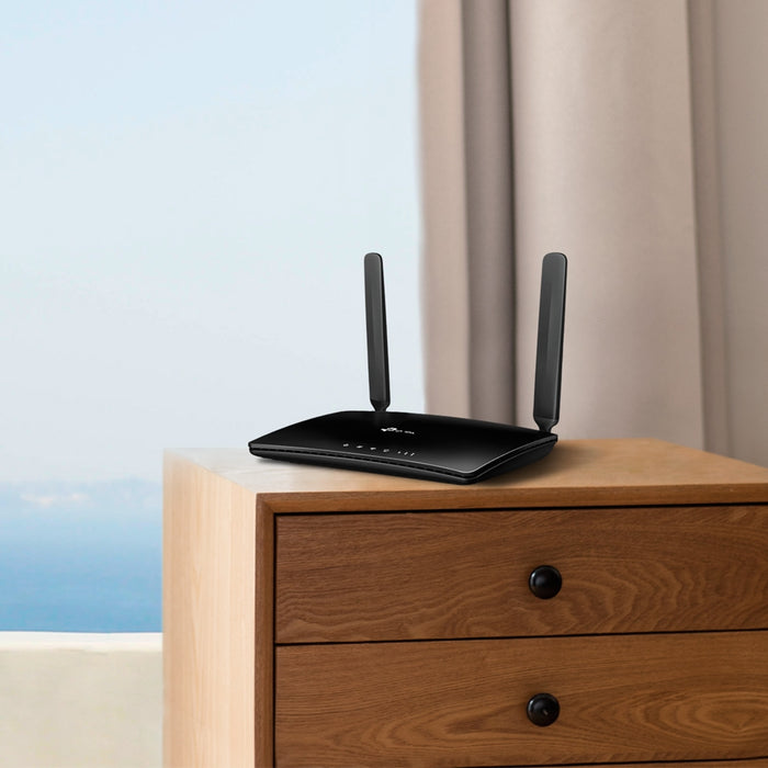TP-Link TL-MR6400, Wi-Fi 4 (802.11n), Single-band (2.4 GHz), Ethernet LAN, 3G, Black, Tabletop router