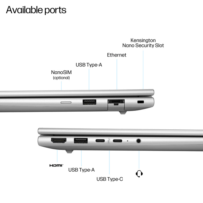 HP EliteBook 6 G1q Next Gen AI PC, Snapdragon, 35.6 cm (14"), 1920 x 1200 pixels, 16 GB, 512 GB, Windows 11 Pro