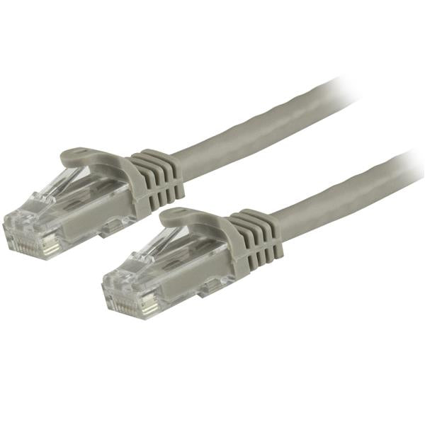 StarTech.com 1.5m CAT6 Ethernet Cable - Grey CAT 6 Gigabit Ethernet Wire -250MHz 100W PoE RJ45 UTP Network/Patch Cord Snagless w/Strain Relief Individually Tested, 1.5 m, Cat6, U/UTP (UTP), RJ-45, RJ-45, Grey