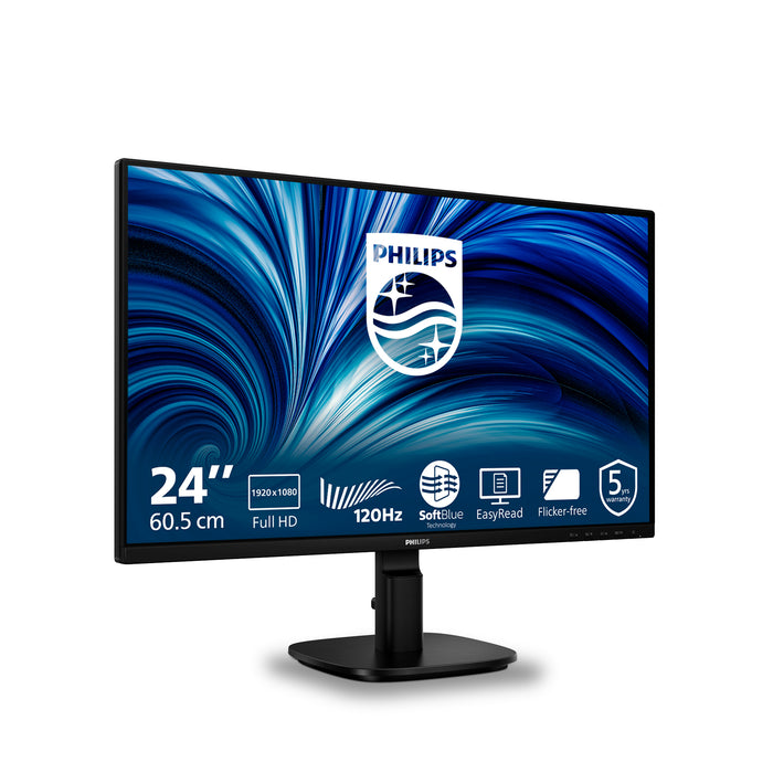 Philips 2000 series 24B2N2200/00, 60.5 cm (23.8"), 1920 x 1080 pixels, Full HD, LCD, 4 ms, Black