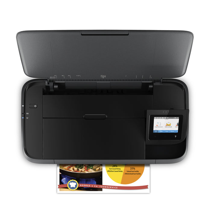 HP OfficeJet Mobile 250 Wireless All-in-One Color Printer, Copier, Scanner, Thermal inkjet, Colour printing, 4800 x 1200 DPI, Colour copying, Colour scanning, A2
