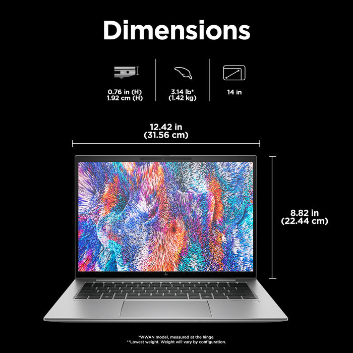 HP ZBook Firefly G11 Wolf Pro Security Edition, Intel Core Ultra 7, 35.6 cm (14"), 1920 x 1200 pixels, 16 GB, 512 GB, Windows 11 Pro