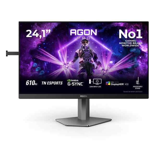 AOC G2 AG246FK6, 61.2 cm (24.1"), 1920 x 1080 pixels, Full HD, LED, 0.5 ms, Black, Grey