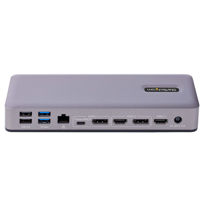 StarTech USB-C Docking Station - Triple 4K30 / Dual 4K60 - DP Alt Mode/DP/HDMI - 7-Port USB Hub - PD 3.0 - GbE - Audio - K-Slots - Works With Chromebook - Multi-Monitor USB-C Dock , TAA (DK31C3MNCRUE)