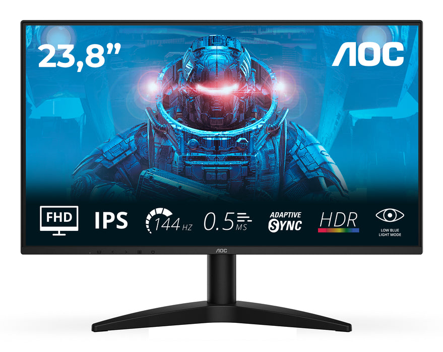 AOC B3 24B36X, 60.5 cm (23.8"), 1920 x 1080 pixels, Full HD, LED, 4 ms, Black