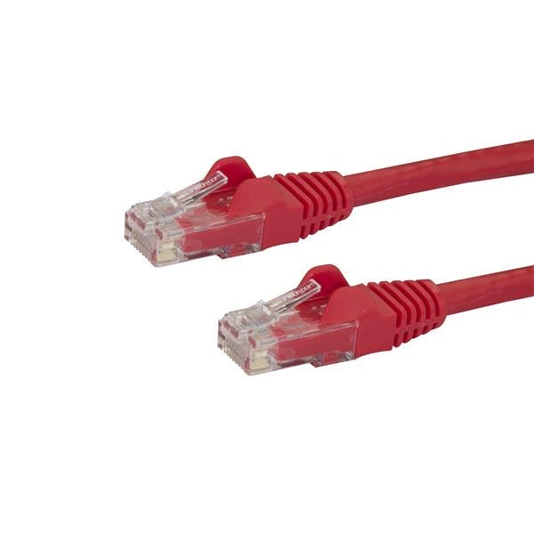StarTech.com 2m CAT6 Ethernet Cable - Red CAT 6 Gigabit Ethernet Wire -250MHz 100W PoE RJ45 UTP Network/Patch Cord Snagless w/Strain Relief Individually Tested, 2 m, Cat6, U/UTP (UTP), RJ-45, RJ-45, Red