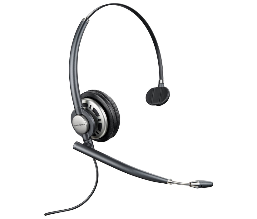 HP Poly EncorePro HW710 Single Ear Headset +Carry Case +Quick Disconnect, Wired, Office/Call center, 53 g, Headset, Black