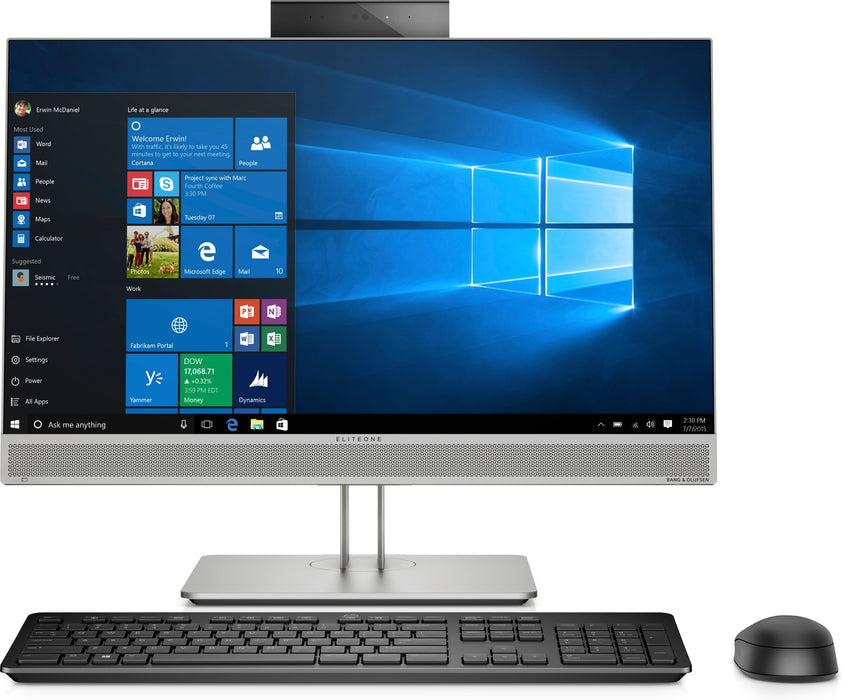 HP EliteOne 800 G5, 60.5 cm (23.8"), Full HD, Intel® Core™ i7, 8 GB, 512 GB, Windows 10 Pro