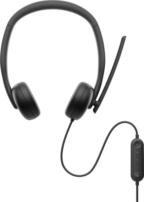DELL Pro Wired Headset - WH3024, Wired, Office/Call center, 20 - 20000 Hz, 110 g, Headset, Black
