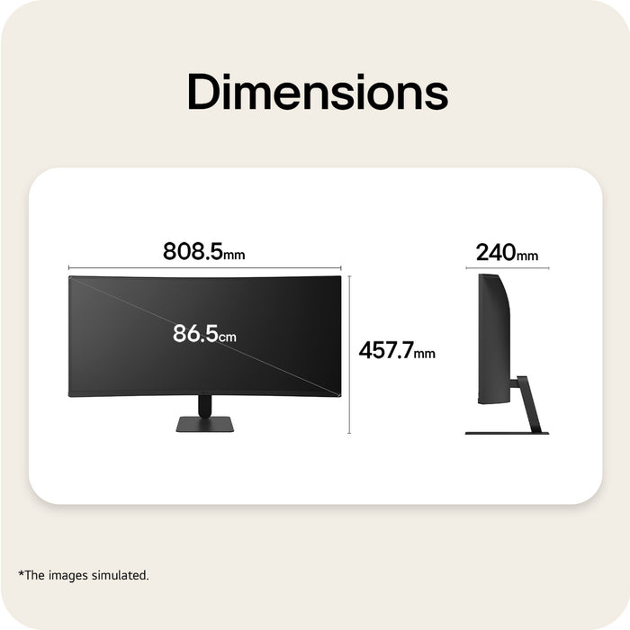 LG UltraWide U6 34U601B, 34-inch WQHD Curved (1800R) 120Hz Monitor, HDR10 & 99% sRGB AMD FreeSync™ Premium, 86.4 cm (34"), 3440 x 1440 pixels, UltraWide Quad HD, LCD, 5 ms, Black