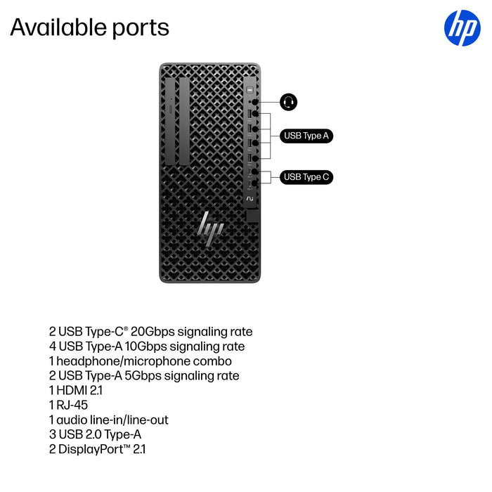 HP Z1 Tower G1i, Intel Core Ultra 9, 285, 32 GB, DDR5-SDRAM, Windows 11 Pro