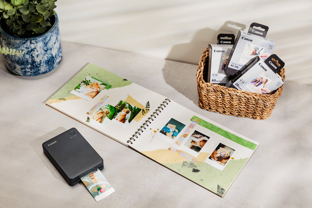 Canon SELPHY QX20 BK, Dye-sublimation, 287 x 287 DPI, 2.8" x 3.3" (7.2x8.5cm), Borderless printing, Wi-Fi, Bluetooth