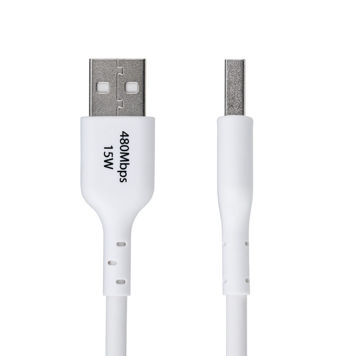 StarTech.com 3m (9.8ft) USB-A to USB-C Charging Cable, Charge & Sync, 3A, USB 2.0, TPE Jacket - White USB Charging Cord, 3 m, USB A, USB C, USB 2.0, 0.48 Gbit/s, White