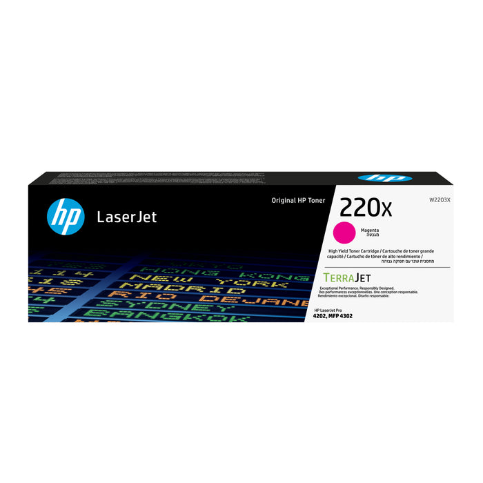 HP 220X Magenta Original LaserJet Toner Cartridge, 5500 pages, Magenta, 1 pc(s)