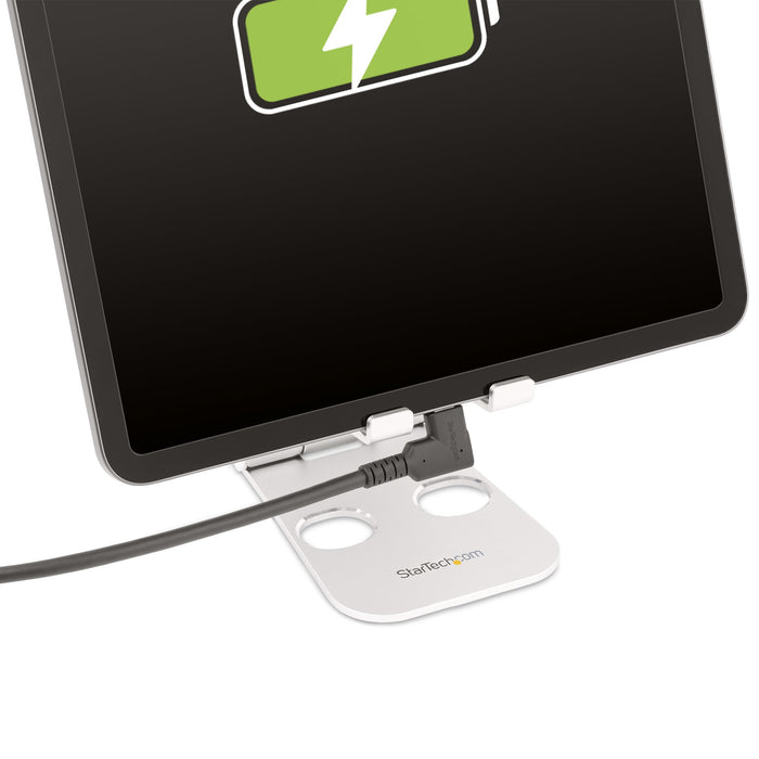 StarTech.com 3ft (1m) USB-C Cable, Right-Angled, USB 10Gbps, 100W (5A) Power Delivery, 8K 60Hz / 4K 144Hz DP Alt Mode, Rugged USB C Cord - Thunderbolt Compatible, 1 m, USB C, USB C, USB 3.2 Gen 2 (3.1 Gen 2), 10 Gbit/s, Black