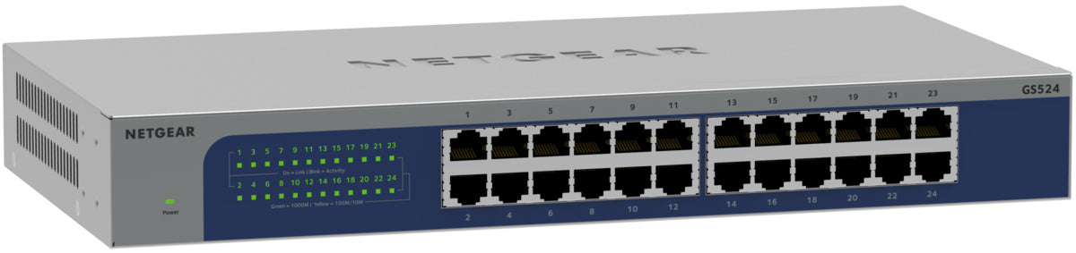 NETGEAR GS524-300EUS, Unmanaged, Gigabit Ethernet (10/100/1000), Full duplex