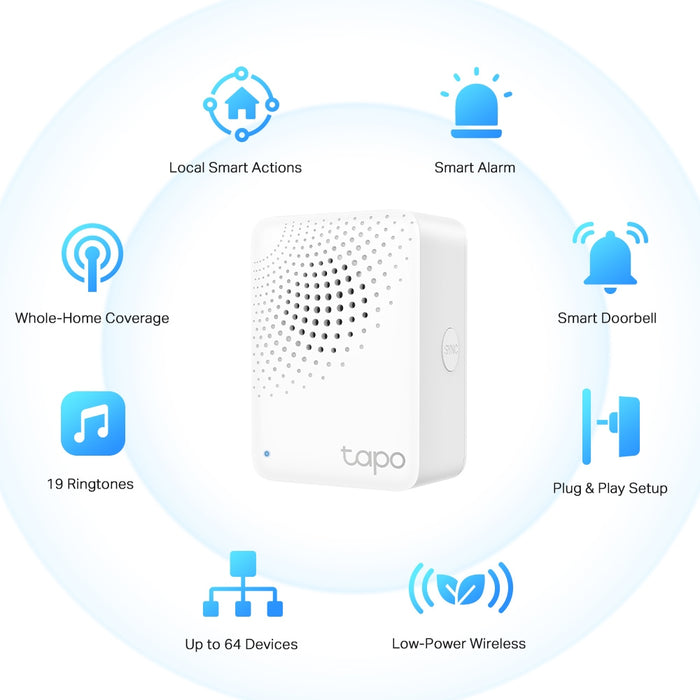 TP-Link Tapo Smart IoT Hub with Chime, White, IoT Hub