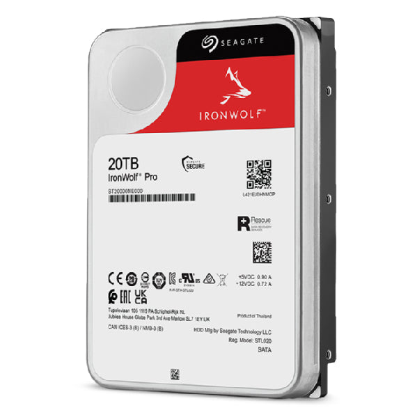 Seagate IronWolf Pro ST20000NT001, 20 TB, 7200 RPM, 256 MB, 3.5"