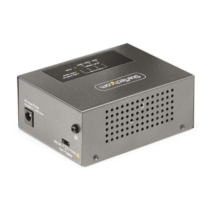 StarTech 4-Port Multi-Gigabit PoE++ Injector, 5/2.5/1G Ethernet (NBASE-T), PoE/PoE+/PoE++, Wall/DIN Rail Mountable, TAA