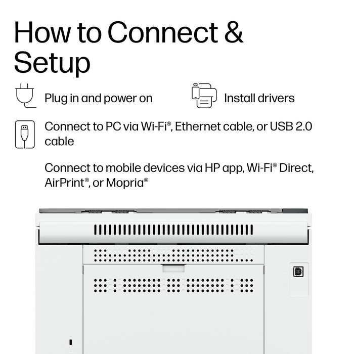 HP LaserJet M248dw Multifunction Black and white Printer, Laser, Mono printing, 600 x 600 DPI, A4, Direct printing, White