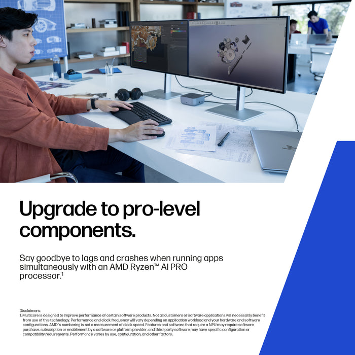 HP ZBook 8 G1ak Wolf Pro Security Edition, AMD Ryzen AI 7 PRO, 2 GHz, 35.6 cm (14"), 1920 x 1200 pixels, 32 GB, 1 TB