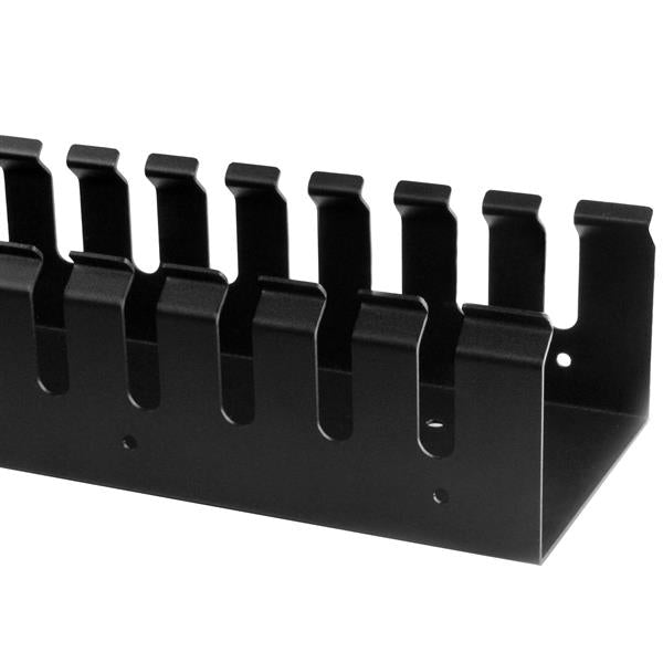 StarTech.com Vertical Cable Organizer with Finger Ducts - 20U - 3 ft., Cable management panel, Plastic, Steel, Black, 1 pc(s), 2.3 kg