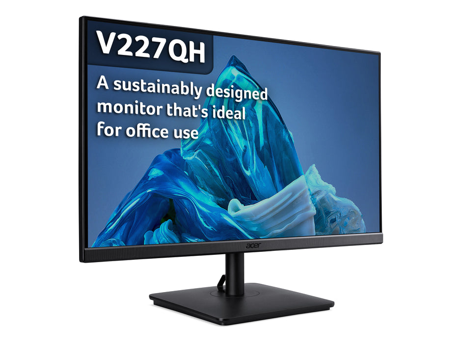 Acer Vero V7 V227QHBIPV 54.6 cm (21.5"), Full HD (1920 x 1080), 100Hz Refresh Rate, 4Ms Response Time, VGA, DVI & DisplayPort, 54.6 cm (21.5"), 1920 x 1080 pixels, Full HD, LED, 4 ms, Black