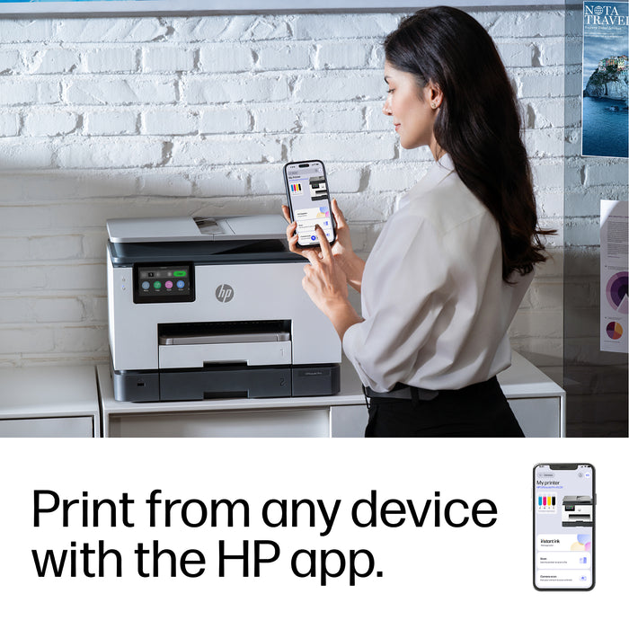 HP OfficeJet Pro 9135 Wireless All-in-One Color Printer, Two-sided printing; Copier, Scanner, Thermal inkjet, Colour printing, 4800 x 1200 DPI, A4, Direct printing, Grey