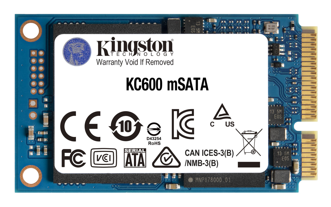 Kingston Technology 256G SSD KC600 SATA3 mSATA, 256 GB, mSATA, 550 MB/s, 6 Gbit/s
