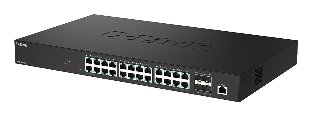 D-Link 28-Port 2.5G Multi-Gigabit Smart Managed Switch with 4 x 10G SFP+ Ports, Managed, L2+, 2.5G Ethernet (100/1000/2500), Rack mounting