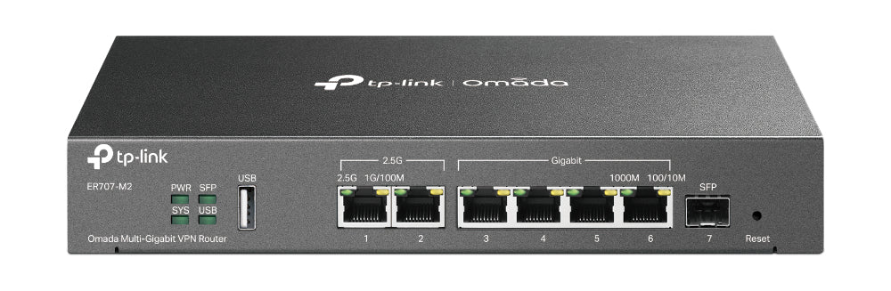 TP-Link Omada Multi-Gigabit VPN Router, Ethernet WAN, 2.5 Gigabit Ethernet, Fast Ethernet, Gigabit Ethernet, Black