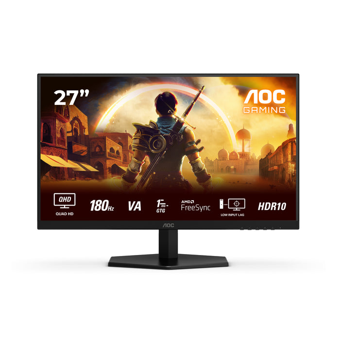 AOC G4 Q27G42XNE, 68.6 cm (27"), 2560 x 1440 pixels, Quad HD, LED, 1 ms, Black, Red
