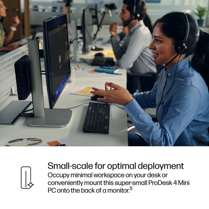 HP ProDesk 4 G1i AI PC, Intel Core Ultra 5, 235T, 16 GB, DDR5-SDRAM, 512 GB, Windows 11 Pro