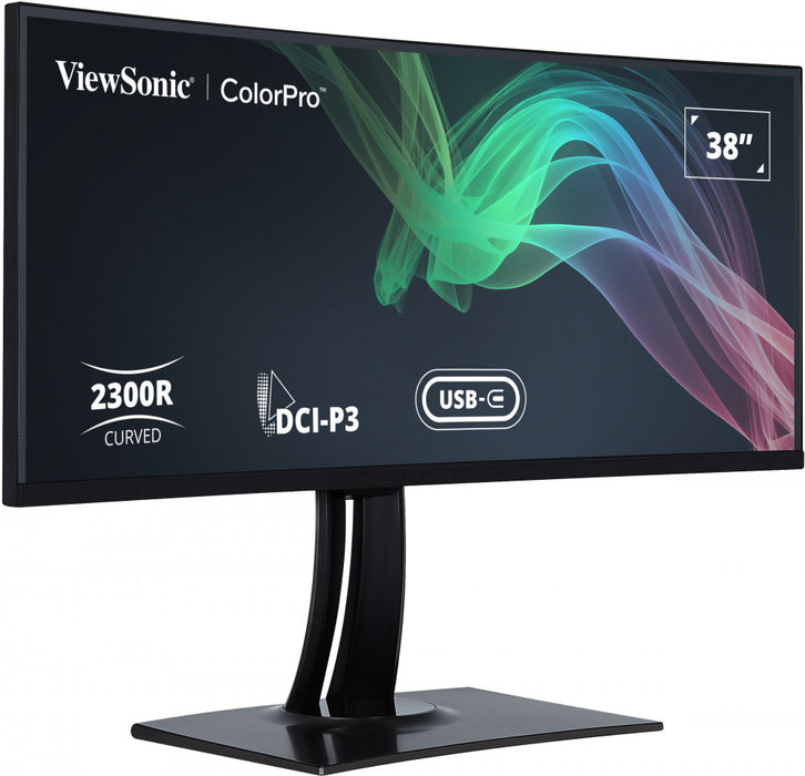 Viewsonic VP3881A, 96.5 cm (38"), 3840 x 1600 pixels, Quad HD+, LED, 5 ms, Black