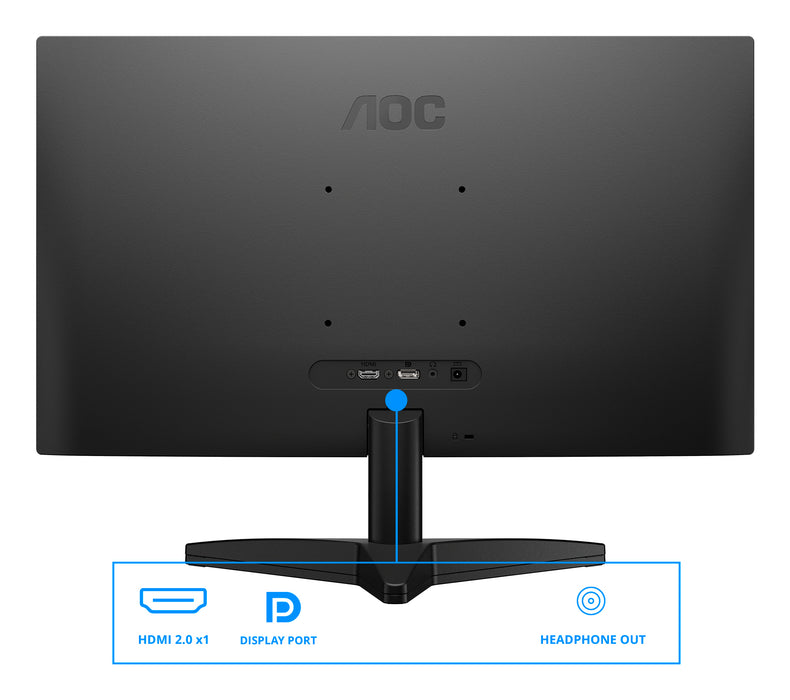 AOC B3 Q24B36X, 60.5 cm (23.8"), 2560 x 1440 pixels, Quad HD, LED, 4 ms, Black
