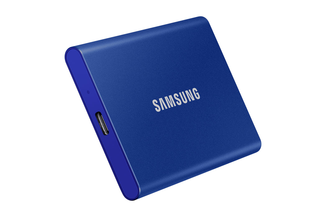 Samsung Portable SSD T7, 2 TB, USB Type-C, 3.2 Gen 2 (3.1 Gen 2), 1050 MB/s, Password protection, Blue