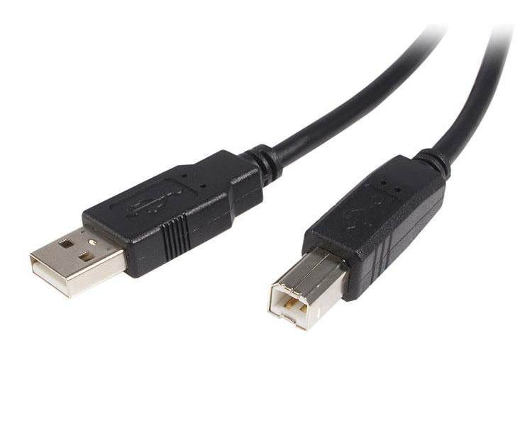 StarTech.com 1m USB 2.0 A to B Cable - M/M, 1 m, USB A, USB B, USB 2.0, 0.48 Gbit/s, Black
