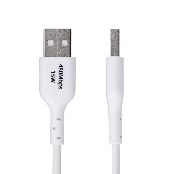 StarTech.com 3ft (1m) USB-A to USB-C Charging Cable, Charge & Sync, 3A, USB 2.0, TPE Jacket - White USB Charging Cord, 1 m, USB A, USB C, USB 2.0, 0.48 Gbit/s, White