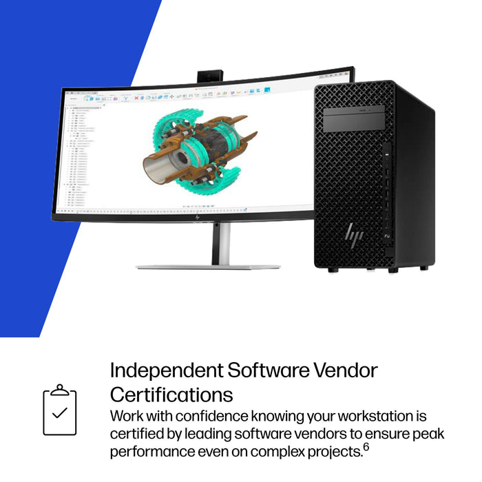 HP Z2 Tower G1i, Intel Core Ultra 9, 285K, 64 GB, DDR5-SDRAM, 1 TB, Windows 11 Pro