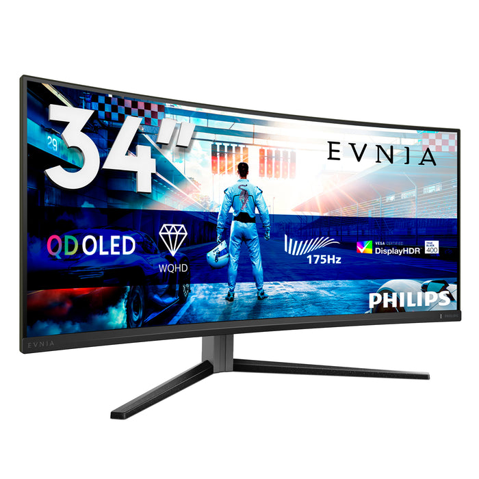 Philips Evnia 6000 34M2C6500/00, 86.4 cm (34"), 3440 x 1440 pixels, Wide Quad HD, QD-OLED, 0.03 ms, Grey