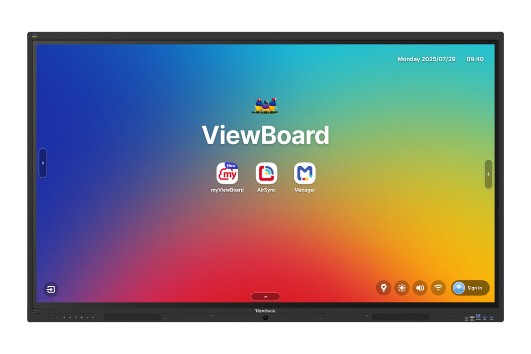 Viewsonic IFP6541-1-1C, 165.1 cm (65"), 1428.48 x 803.52 mm, 450 cd/m², 1.07 billion colours, 3840 x 2160 pixels, 4K Ultra HD