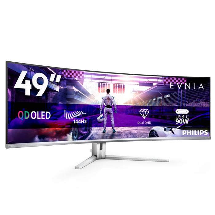 Philips Evnia 8000 49M2C8900L/00, 124.2 cm (48.9"), 5120 x 1440 pixels, Dual QHD, QD-OLED, 0.03 ms, White