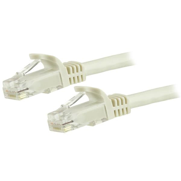StarTech.com 1.5m CAT6 Ethernet Cable - White CAT 6 Gigabit Ethernet Wire -250MHz 100W PoE RJ45 UTP Network/Patch Cord Snagless w/Strain Relief Individually Tested, 1.5 m, Cat6, U/UTP (UTP), RJ-45, RJ-45, White